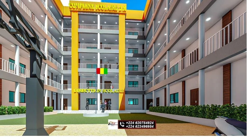 Cour intérieure de l'école à Friguiyadi